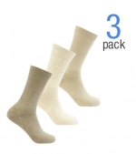 3-Pack Rib Cushioned Foot Classic Casual Crew Sock